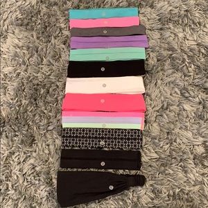 Twelve Lululemon headbands